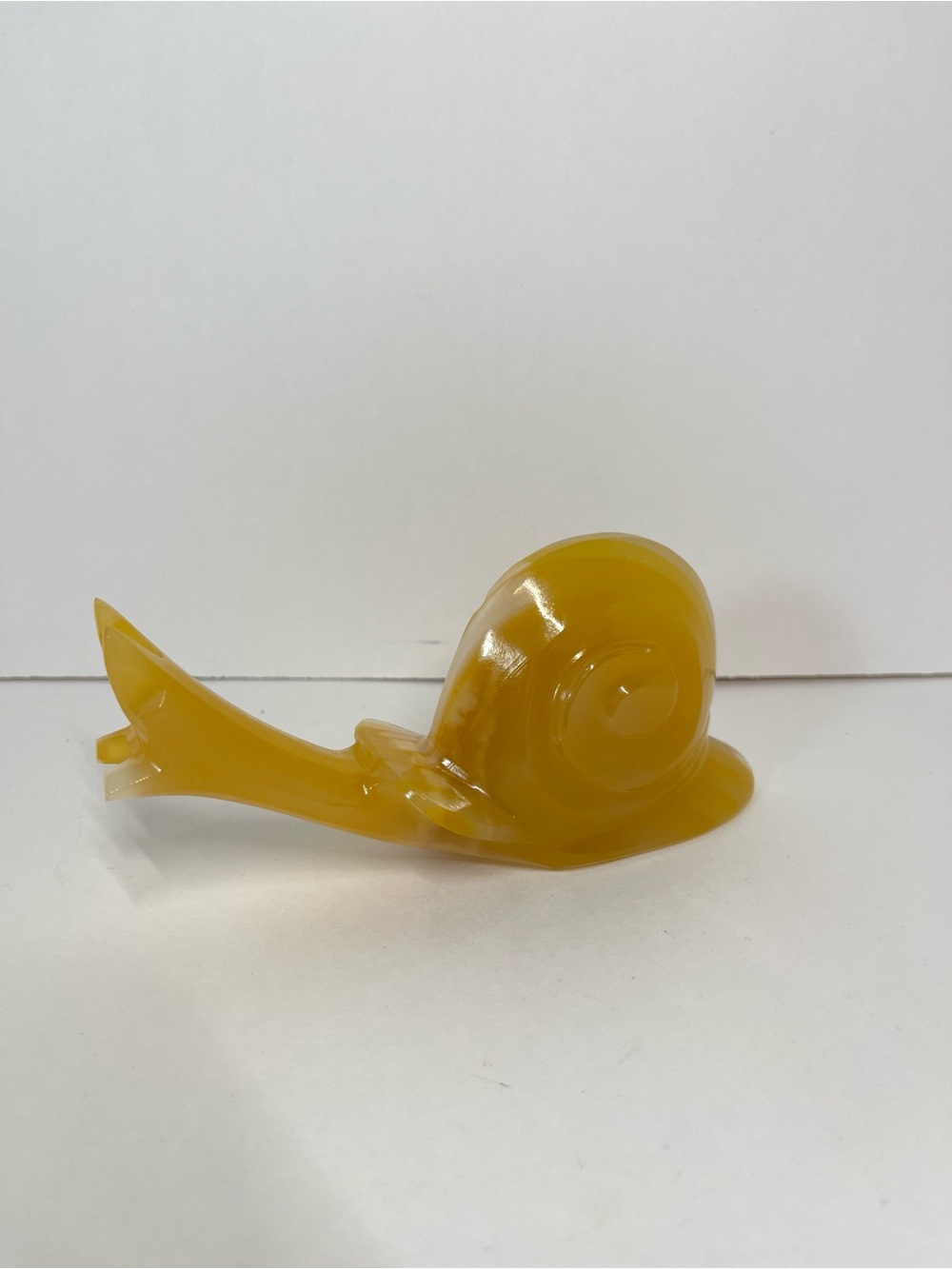 Vtg Carved Onyx Marble Stone Snail Figure Figurine Slug MCM Whimsical Folk Art - Picture 12 of 14